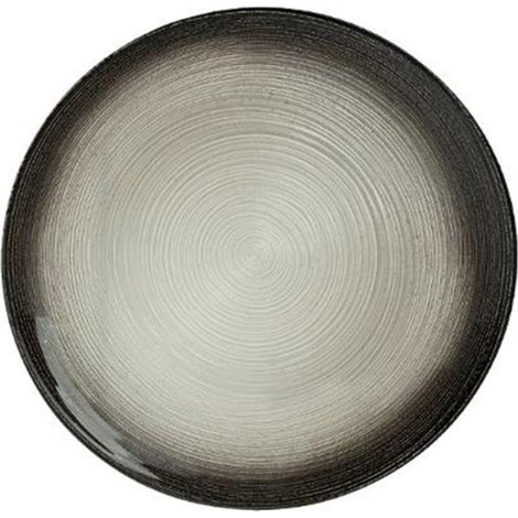Lot de 6 Assiettes à Dessert "Jem" 21cm Noir & Argent (1/2)