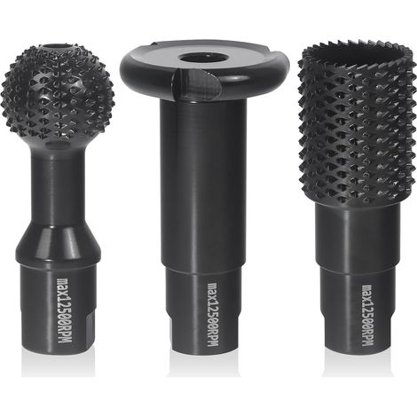 CSPARKV 3 Piece Wood Milling Cutter Set - Wood Carving Grinder Discs, Rotary Burrs, Gouge and Wood Chisels for 115/125 Grinders - Cutting Tools, Carpentry Tools