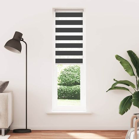 Maison Exclusive - Estor cebra negro 60x230 cm tejido ancho 55,9
