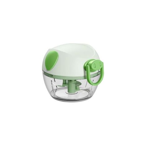 Picadora manual de cebollas y verduras, 170 ml, picadora de cebollas con forma de cerdo, picadora de verduras, picadora de cocina, con 3 cuchillas de acero inoxidable (verde)