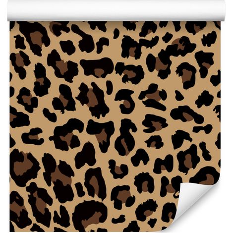 Papier peint imitation peau d'animal, or, ocre, rouille et noir, 50 x 1000 cm (1/5)