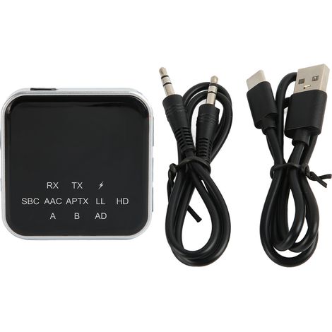 Émetteur Récepteur Bluetooth 2-en-1 à Faible Latence avec Interface AUX 3.5mm pour Télévision et Ordinateur (1/5)
