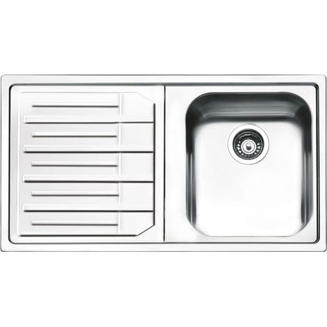 Lavello inox 86x50 cm gocciolatoio sinistro
