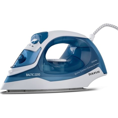 Plancha de vapor regulable "Baltic 2200" (2200W con depósito) con suela cerámica y sistema anti cal