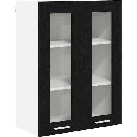 Maison Exclusive - Armadio pensile Rovere Nero 60 x 31 x 80 cm Legno multistrato