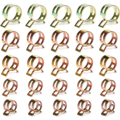 Colliers De Serrage À Ressort 5-9 Mm, 5 Tailles 50 Pièces Ensemble De Colliers De Serrage À Ressort, Attache De Collier De Tuyau De Vide De Silicone De Tube Dair De Tuyau D’eau