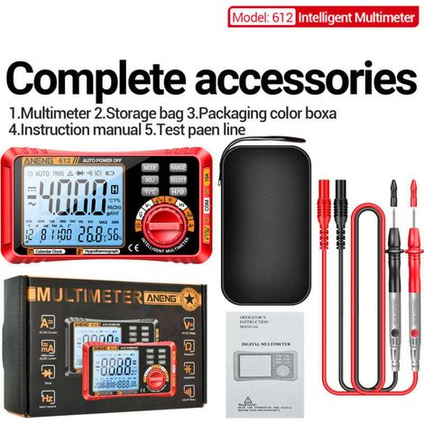 4000 Counts Digital Multimeter - Voltmeter, Ammeter, Ohmmeter - 4 MHz Bandwidth - For Electricians and Labs (1/4)