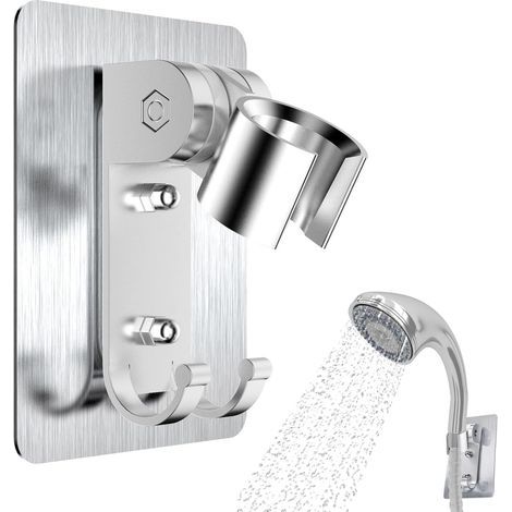 Duschhalterung, verstellbare Duschhalterung, Handbrausehalterung, kein Austausch der Duschhalterung ohne Bohren erforderlich, verstellbare Handbrausehalterung mit großem Winkel (1/5)
