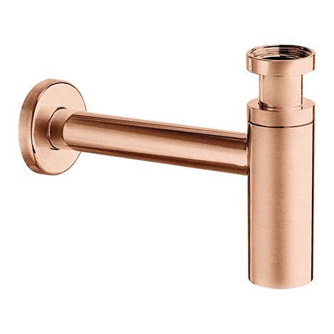Siphon Lavabo Droit Luxe Laiton Design 35 Cm Or Rose Brosse - CRISTINA ONDYNA MS3434P (1/2)