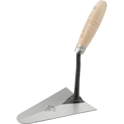 - Catalan trowel - Mason's tool - One-piece forged steel - For smoothing and pointing - Beech handle - 165x1205mm (1/5)
