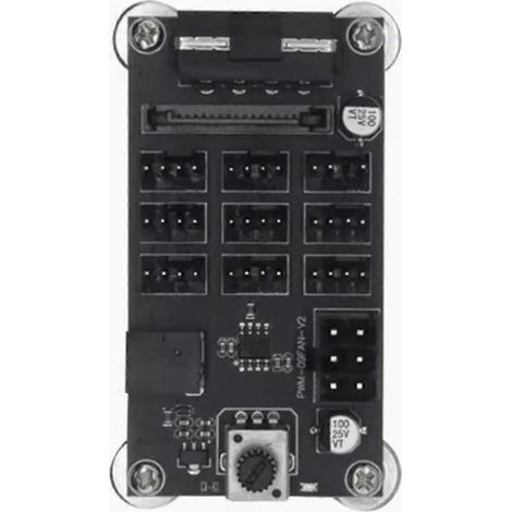 Contrôleur de vitesse pour ventilateur de boîtier d'ordinateur, module de ventilateur à 9 canaux, hub PWM--