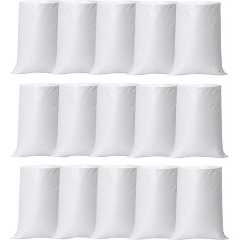 15 sacs en tissu, sacs en tissu PP 60x105cm, grands sacs à gravats robustes, sacs à céréales, sacs de transport, sacs de sable, sacs de rangement - capacité de charge de 50 kg (1/5)
