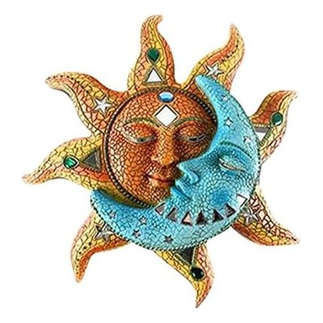 Sonne Mond Gesicht Metall Wandkunst Statue, Home Wand Dekor, Garten Dekor, dekorative Eisen Wandbehang Dekor