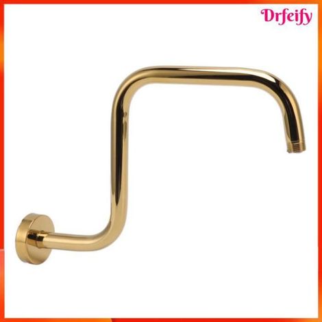 Akozon Bras d'extension de pomme de douche Bras de Douche en Forme D'or pour Pomme de Douche, Tuyau de Colonne outillage support (1/5)