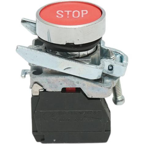 Pulsante di comando STOP con ritorno 1NC, 10A, TB4 Breckner Germany (1/5)