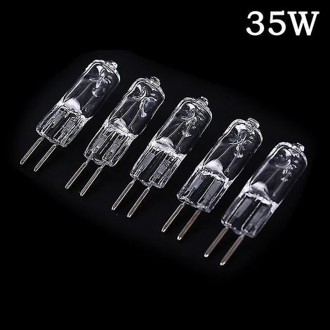 Lot de 5 ampoules halogènes G5.3 35W/50W, culot JC, 220V, lumière jaune.
