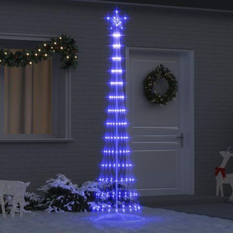 Arbre de Noël LED avec 290 LED Bleu 70 x 70 x 250 cm Métal (1/5)