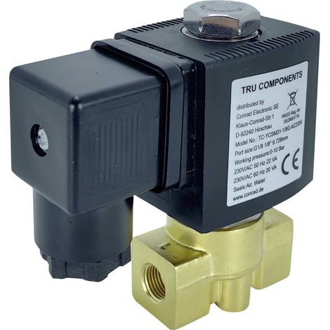 TRU COMPONENTS Direktgesteuertes Ventil TC-14211680 TC-YCSM31-1/8G-AC230 230 V/AC G 1/8 Nennweite (D