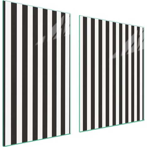 Assiette en verre et planche à découper 100x52 bandes (1/5)