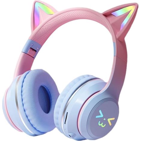 Casque o enfant Genérico avec oreilles de chat, sans fil (1/5)