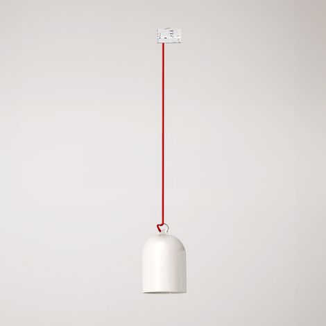 Creative Cables - Pendente de calha com mini abajur em cerâmica - lâmpada incluída