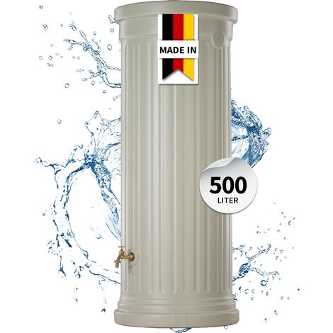 GARANTIA Säulentank Regentonne 500 Liter sandbeige (1/5)