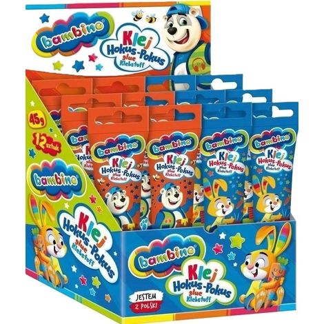 Colla magica in tubetto 45g (12 pezzi) espositore bambino