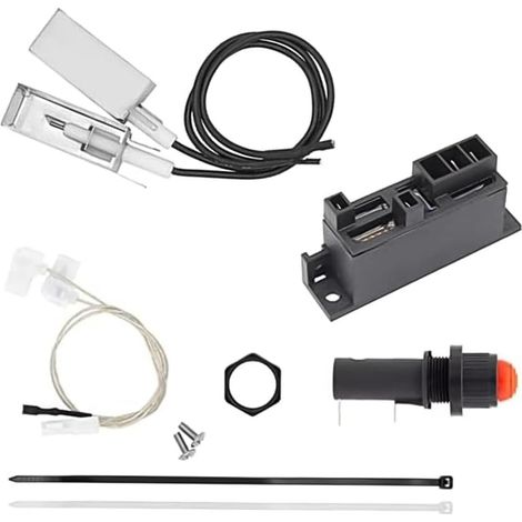 Kit d'allumage pour barbecue Weber Summit pour barbecues à gaz A4 - Pièce de rechange 42321 avec électrodes, générateur, bouton, fils et vis