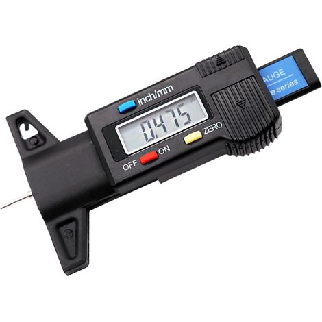 Jauge de Profondeur Digitale, 0-25.4mm de Profondeur Numérique, Écran LCD Numérique, pour Voitures, Camions et Motos (1/4)
