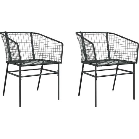 Maison Exclusive - Sedie da Giardino Set 2 pz Polyrattan Nero