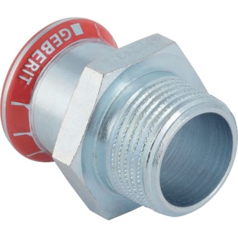 Geberit GE Mapress C-Stahl Übergangsstück m. AG d 54mmxR 1 1/2" verz. 21722 21722 (1/5)