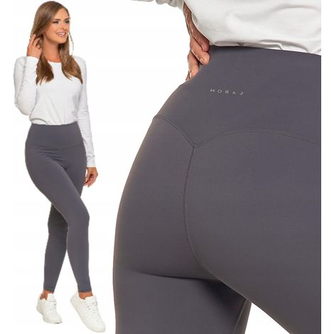 Leggings deportivos de cintura alta para mujer, ideales para entrenamiento funcional y con estilo, marca Moraj M, color grafito. (1/5)