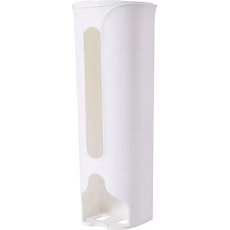 Organiseur de rangement mural de grande capacité pour sous-vêtements, chaussettes, articles divers, conteneur avec couvercle, distributeur de sacs poubelle (blanc) (1/5)