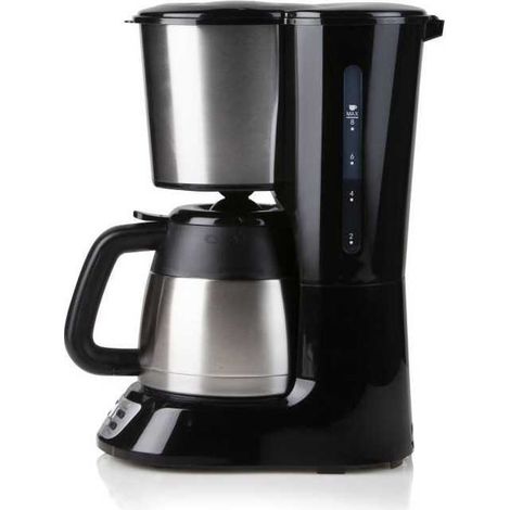 Cafetiere filtre - DOMO - DO709K - 1000 W - 1 L - 8 tasses - Ecran LCD - Minuteur 24 h - Acier inoxydable