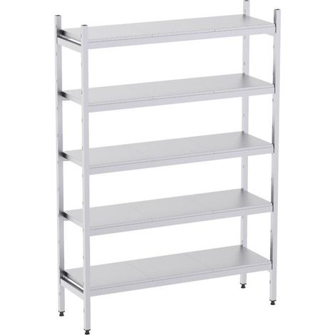Rayonnage en Acier Inoxydable Linéaires - 660 à 960 mm - 5 Niv - P400 - Distform