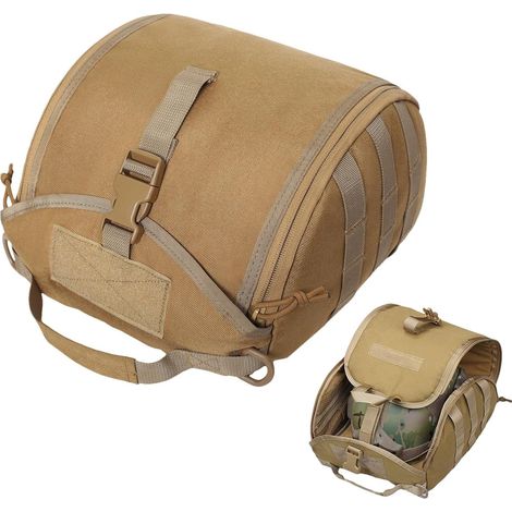 Sac de casque de moto Sacoche de selle de moto 11,02" Porte-casque de moto étanche Sac à dos en nylon 1000D robuste Accessoires pour vélo de basketball (1/5)