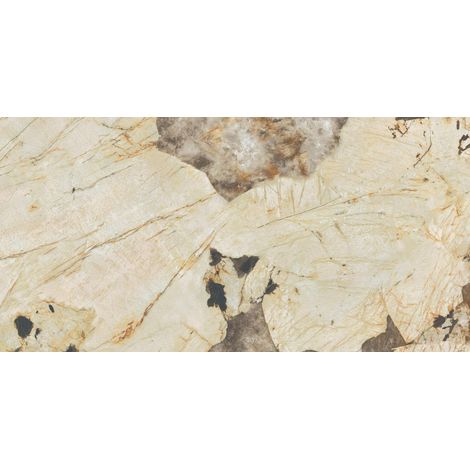 Carrelage effet Pierre Onyx Sable 120x60x0,9 cm Brillant Florenza - Sol et mur intérieur (vendu par carton de 1,44 m²) - RO'MA CARRELAGE