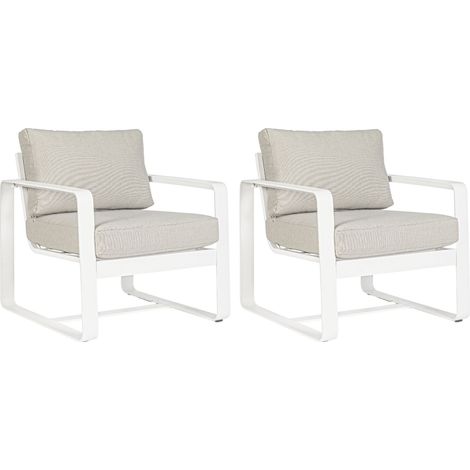 Fauteuil de jardin en aluminium et tissu (lot de 2) - ETRETAT (1/5)