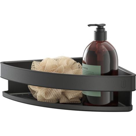 Tiger Carv Panier de douche angulaire 21 cm Noir (1/5)