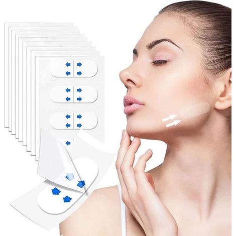 Lifting du visage, des Autocollants, 120PCS Invisible Lifting des Autocollants, Instant Face Lift Tape, Lift Visage, des Autocollants, Lifting du visage, du ruban Adhésif, en Forme de V Visage Cacher (1/3)