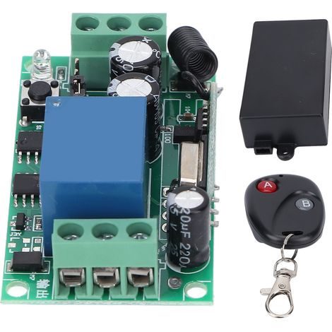 Interrupteur sans fil mini relais DC 24V 1CH 10A, récepteur code universel pour éclairage (1/5)