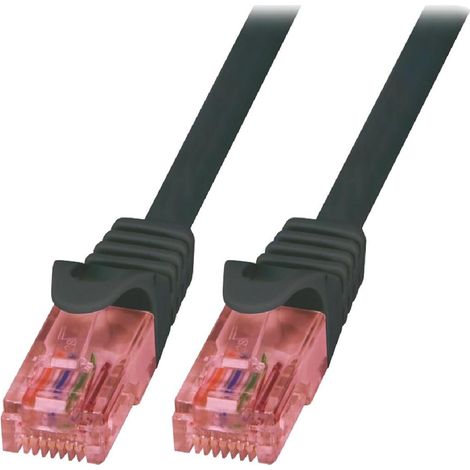 Cable reseau RJ45 male U-UTP Cat 6 noir - 1.5m