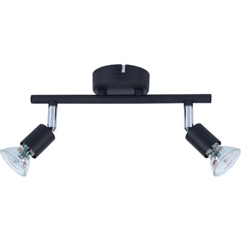 LED Leuchten 2er Spot Linos 2 schwarz 25 x 11 cm warmweiß