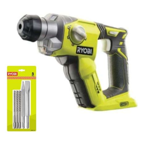 Pacchetto di trapani a percussione RYOBI 18V OnePlus RYOBI senza batteria e caricatore R18SDS-0 - Kit 3 trapani RYOBI pi