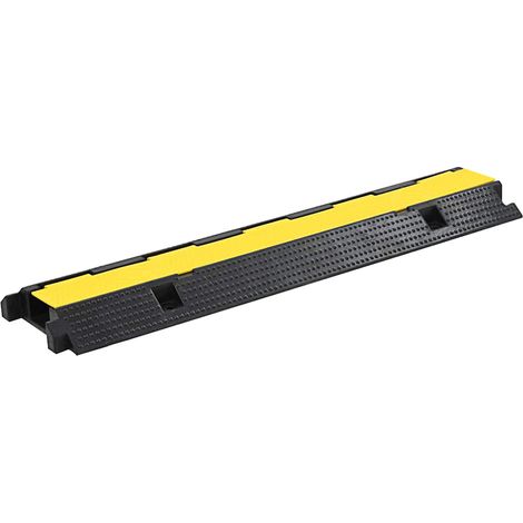 vidaXL Rampas protectoras de cables 2 uds 1 canal goma 100 cm (1/2)