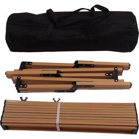 Table pliante de camping multifonction stable légère table roulante portable pique-nique extérieur avec sac de rangement (1/5)