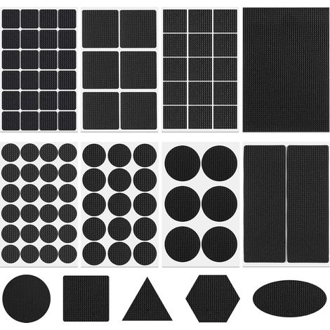 96 Pcs Patins Antidérapants Auto-adhésifs et 2 Pcs Longs Patin Antidérapant Caoutchouc, Patins en Caoutchouc pour Protege Pied de Table Meubles, Patins Antidérapants Découpables pour Chaises Canapés (1/5)