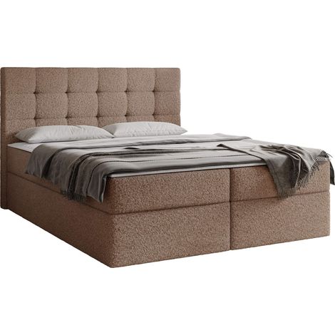 Lit boxspring Comfivo Osculum I, Lambi 04, Continental, Double, 160x200, Tissu, Disponible, 163x206x112cm (1/5)
