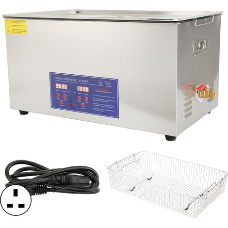 Nettoyeur à ultrasons avec minuterie numérique et chauffage pour bijoux, équipement PS-80AUK, prise UK 220V, appareil de nettoyage professionnel. (1/5)