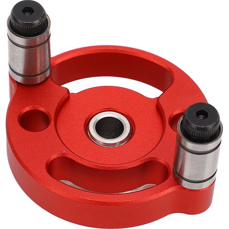 Jeu de centrage pour chevilles, gabarit de perçage mono-trou, guide de positionnement en bois, poinçon de marquage, rouge (1/5)